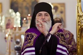 Епископ Мстислав совершил Всенощное бдение в Тихвинской Успенской обители