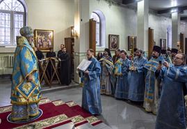 Епископ Мстислав совершил Божественную Литургию на подворье Свято-Троицкого Александра Свирского мужского монастыря в Санкт-Петербурге