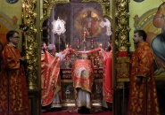 Епископ Мстислав совершил пасхальные богослужения в Тихвинском Успенском мужском монастыре
