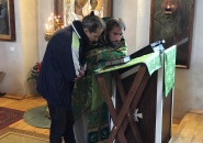 Преосвященнейший Мстислав, епископ Тихвинский и Лодейнопольский, совершил Божественную литургию в г. Сясьстрой