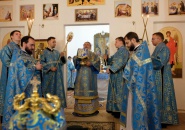 Преосвященнейший Мстислав, епископ Тихвинский и Лодейнопольский, совершил Божественную Литургию в деревне Хотово Волховского района