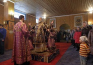 Преосвященнейший Мстислав, епископ Тихвинский и Лодейнопольский, совершил Божественную литургию в г. Пикалево