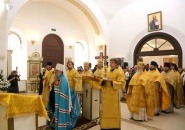 Митрополит Варсонофий освятил храм Святой Троицы в Хвалово и возглавил в нем Божественную литургию