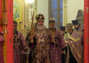 Преосвященнейший Мстислав, епископ Тихвинский и Лодейнопольский, совершил всенощное бдение в Преображенском кафедральном соборе г. Тихвина