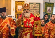 Преосвященнейший Мстислав, епископ Тихвинский и Лодейнопольский, совершил Всенощное бдение в Свято-Троицком Александра Свирского мужском монастыре