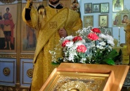 Преосвященнейший Мстислав, епископ Тихвинский и Лодейнопольский, совершил Божественную Литургию в храме святителя Иоанна Милостивого г. Отрадное