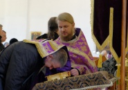 Преосвященнейший Мстислав,епископ Тихвинский и Лодейнопольский, совершил Божественную Литургию в Тихвинском Успенском мужском монастыре