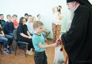 Тихвинский Детский дом встретил с пасхальной радостью владыку Мстислава