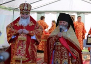 Преосвященнейший Мстислав, епископ Тихвинский и Лодейнопольский, совершил Божественную Литургию в деревне Самушкино
