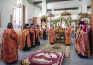 Епископ Мстислав совершил Всенощное бдение на подворье Свято-Троицкого Александра Свирского мужского монастыря в Санкт-Петербурге