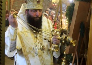 Преосвященнейший Мстислав, епископ Тихвинский и Лодейнопольский, совершил Божественную Литургию в Антониево – Дымском мужском монастыре