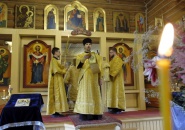 Преосвященнейший Мстислав, епископ Тихвинский и Лодейнопольский, совершил Божественную Литургию в г.Бокситогорске