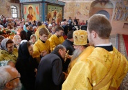 Епископ Мстислав сослужил митрополиту Варсонофию в Свято-Троицком Александра Свирского мужском монастыре