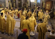 Епископ Мстислав сослужил митрополиту Санкт-Петербургскому и Ладожскому Варсонофию в Казанском соборе