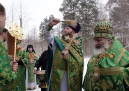 Преосвященнейший Мстислав, епископ Тихвинский и Лодейнопольский, совершил Божественную Литургию в пос. Приладожский