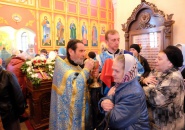 В праздник Благовещения Пресвятой Богородицы епископ Мстислав совершил Божественную Литургию в кафедральном Преображенском соборе г. Тихвина