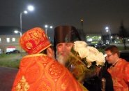 Преосвященнейший Мстислав, епископ Тихвинский и Лодейнопольский совершил Всенощное бдение в Преображенском кафедральном соборе г. Тихвина