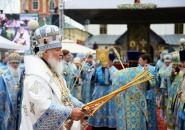 Святейший Патриарх Кирилл посетил Спасо-Преображенский кафедральный собор г. Тихвина