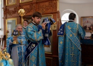 Преосвященнейший Мстислав, епископ Тихвинский и Лодейнопольский, совершил Божественную Литургию в Введено-Оятском женском монастыре