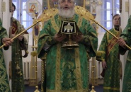Преосвященнейший Мстислав, епископ Тихвинский и Лодейнопольский, совершил Божественную Литургию на подворье Антониево-Дымского мужского монастыря в г. Санкт-Петербурге