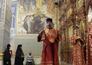 Преосвященнейший Мстислав, епископ Тихвинский и Лодейнопольский, совершил Божественную Литургию в Свято-Троицком Александра Свирского мужском монастыре