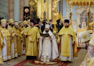 Епископ Мстислав сослужил Святейшему Патриарху Кириллу в Петропавловском соборе г.Санкт-Петербурга