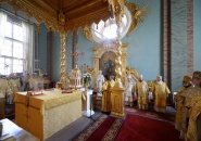 Епископ Мстислав сослужил Святейшему Патриарху Кириллу в Петропавловском соборе Санкт-Петербурга