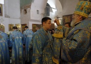 Преосвященнейший Мстислав, епископ Тихвинский и Лодейнопольский, совершил Всенощное бдение в Введенском женском монастыре г. Тихвина