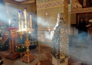 Епископ Мстислав совершил Утреню Великой Пятницы в монастыре Александра Свирского – 13.04.2023