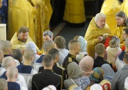 Митрополит Варсонофий возглавил Божественную литургию в Александро-Невской лавре