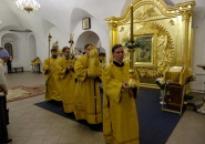 Преосвященнейший Мстислав, епископ Тихвинский и Лодейнопольский, совершил Всенощное Бдение в Тихвинском Богородичном Успенском монастыре
