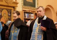 Преосвященнейший Мстислав, епископ Тихвинский и Лодейнопольский, совершил Всенощное бдение в Преображенском кафедральном соборе г. Тихвина 