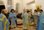 В праздник Сретения Господня Епископ Мстислав совершил Божественную Литургию в Тихвинском Богородичном Успенском мужском монастыре 