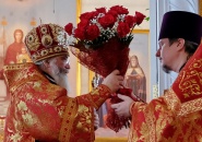 Преосвященнейший Мстислав, епископ Тихвинский и Лодейнопольский, совершил Божественную Литургию в г. Подпорожье