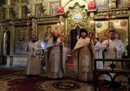 Епископ Мстислав совершил Пасхальные богослужения в Тихвинском Успенском мужском монастыре
