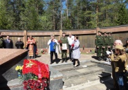 В пос. Новая Малукса состоялось отпевание воинов, погибших в Великой Отечественной войне