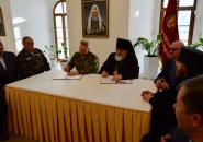 В Тихвинском монастыре состоялось подписание Соглашения о сотрудничестве региональной ветеранской организации участников войны в Афганистане и Тихвинской епархии