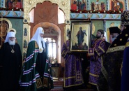 Святейший Патриарх Московский и всея Руси Кирилл посетил Свято-Троицкий Александра Свирского мужской монастырь
