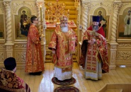 Преосвященнейший Мстислав, епископ Тихвинский и Лодейнопольский, совершил Божественную Литургию на ст. Сологубовка