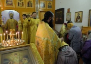 Преосвященнейший Мстислав, совершил Божественную Литургию в с. Колчаново.
