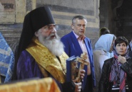 Губернатор Ленинградской области посетил Тихвинский монастырь