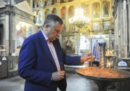 Губернатор Ленинградской области посетил Тихвинский монастырь