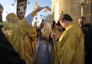 Преосвященнейший Мстислав, епископ Тихвинский и Лодейнопольский, совершил Божественную Литургию в пос. Апраксин