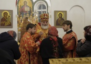 Преосвященнейший Мстислав, епископ Тихвинский и Лодейнопольский, совершил Божественную Литургию на подворье Антониево-Дымского монастыря в г. Санкт-Петербурге