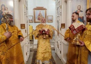 Епископ Мстислав совершил Божественную Литургию на подворье Покрово-Тервенического женского монастыря в Санкт-Петербурге – 18.12.2022