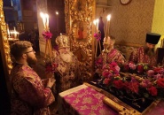 Епископ Мстислав совершил богослужения Крестопоклонной Недели в монастыре Александра Свирского – 18-19.03.2023