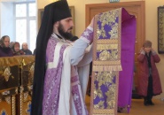 Преосвященнейший Мстислав, епископ Тихвинский и Лодейнопольский, совершил Божественную Литургию в Знаменской церкви г. Тихвина