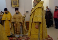 Преосвященнейший Мстислав, епископ Тихвинский и Лодейнопольский, совершил Божественную Литургию в Тихвинском мужском монастыре 