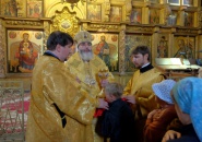 Епископ Мстислав совершил Божественную Литургию в Тихвинском Богородичном Успенском монастыре