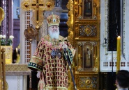 В день 1000-летия преставления святого равноапостольного князя Владимира Святейший Патриарх Кирилл совершил Литургию в Храме Христа Спасителя